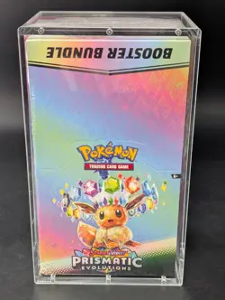 Pokemon SV8.5 Prismatic Evolutions Sealed Booster Bundle Display W/Acrylic Case - Image 1