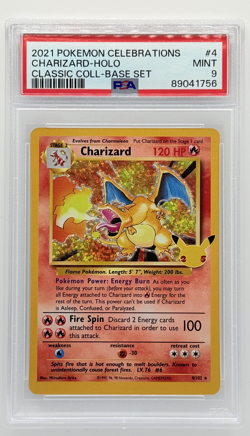 Charizard Holo PSA 9 2021 Pokemon Celebrations Classic Coll 4/102 - Image 1