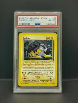 2001 Pokemon Neo Revelation Raikou Holo #14 PSA 8 ⚡ - Image 1