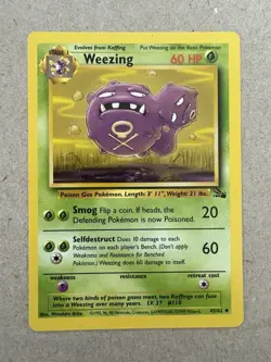 Pokemon - Fossil - Weezing 45/62 - Uncommon LP/NM - Image 1