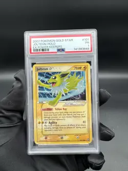 2007 Pokemon Jolteon Gold Star EX Power Keepers Holo Ultra Rare #101/108 PSA 1 - Image 1