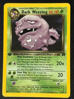 Pokemon: First Edition Dark Weezing - 40/82 - Team Rocket (TR) - Image 1