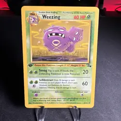 Pokemon TCG Weezing Fossil 45/62 Regular 1st Edition Uncommon - Image 1