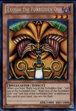 Exodia The Forbidden One Unl Ed NA Print Secret LCYW-EN306 Yu-Gi-Oh! - Image 1