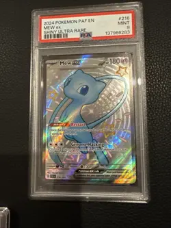 Pokemon Mew ex Paldean Fates Shiny Ultra Rare 216/091 Psa 9 - Image 1