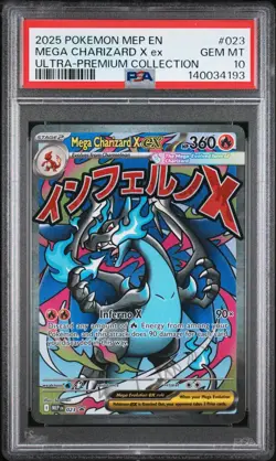 2025 Pokemon Mega Charizard X ex Mega Evolution UPC Promo #023 PSA 10 GEM MINT B - Image 1