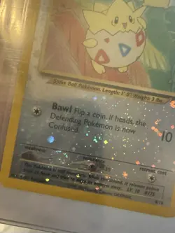 Pokemon Togepi NEAR MINT Southern Islands 🏝 Reverse Holo Promo S swirl 💫 - Image 2