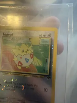 Pokemon Togepi NEAR MINT Southern Islands 🏝 Reverse Holo Promo S swirl 💫 - Image 5
