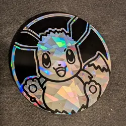 Pokemon Eevee Cracked Ice Silver Holo Jumbo Coin - Never Played - Image 1