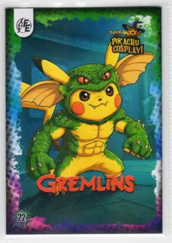 POKEMON PIKACHU COSPLAY - GREMLINS #22 * GALAXY HOLO - FLASH EDITION - Image 1