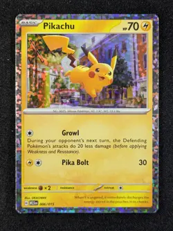 2023 Pokemon PIKACHU #006/015 McDonald's Collection Confetti Holo English (B) - Image 1