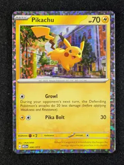 2023 Pokemon PIKACHU #006/015 McDonald's Collection Confetti Holo English - Image 1