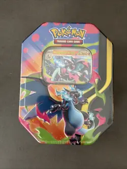 Pokemon TCG Mega Charizard X ex Tin 4 Booster Packs & Charizard Promo Sealed - Image 1