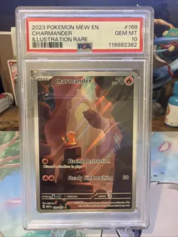 PSA 10 Charmander IR 168/165 Pokemon 151 Scarlet & Violet 2023 ENGLISH GEM MINT - Image 1