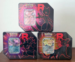 Pokemon TCG Team Rocket Tins Complete Set of 3 Mewtwo, Nidoking, Persian SEALED - Image 1