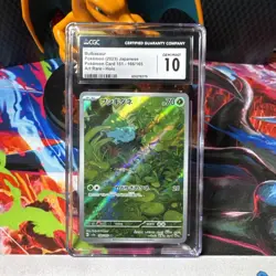 Bulbasaur 166/165 Art Rare - CGC Gem Mint 10 - Japanese 151 - Pokemon TCG 2023 - Image 1