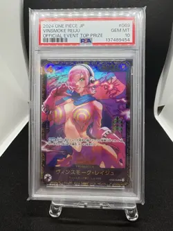 Vinsmoke Reiju Flagship Battle Prize One Piece Card OP06-069 PSA10 - Image 1