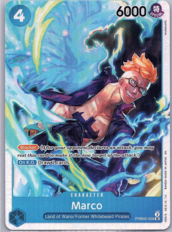 One Piece TCG Marco PRB02-008 SR One Piece the Best Vol. 2 English - Image 1