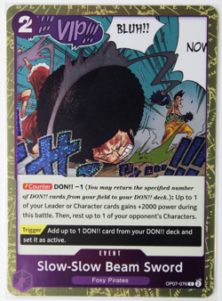 Slow-Slow Beam Sword (Reprint) OP07-076 C One Piece Foil NEW Premium Best Vol 2 - Image 1