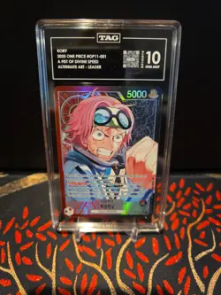 One Piece Koby Op11-001 Leader Alt Art TAG 10 - Fist Of Divine Speed - Image 1