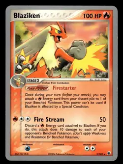 Blaziken 3/109 World Championships 2004 Chris Fulop Pokemon Card - Image 1
