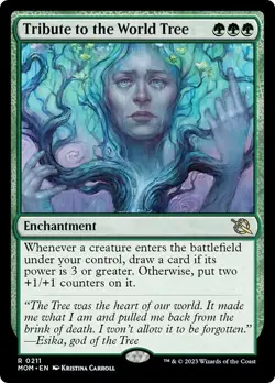 TRIBUTE TO THE WORLD TREE mtg NM-M March of The Machine 1 Rare - Image 1