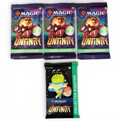 MTG Unfinity Booster Pack Lot 4 Packs Draft & Collector Sealed - Image 1