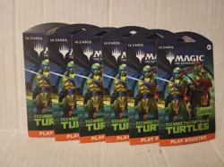 Magic The Gathering TMNT Play Booster Packs - 14 Cards Per Pack - ** LOT OF 6 ** - Image 1