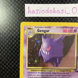 Pokemon TCG Gengar 5/62 Fossil Holo Rare Card Unlimited MP Condition - Image 2
