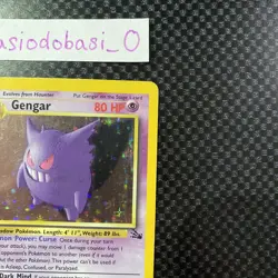 Pokemon TCG Gengar 5/62 Fossil Holo Rare Card Unlimited MP Condition - Image 3