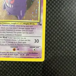 Pokemon TCG Gengar 5/62 Fossil Holo Rare Card Unlimited MP Condition - Image 4