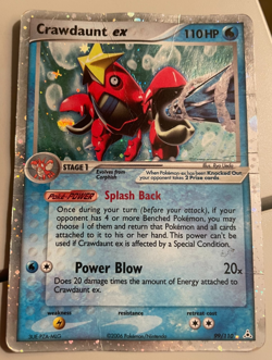 Crawdaunt Ex 99/110 Ultra Rare Holon Phantoms 2006 Pokemon Card (Damaged) - Image 3