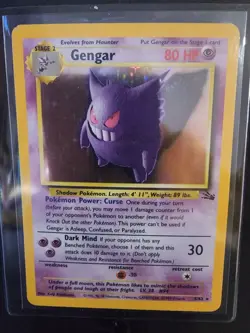 Pokemon TCG Gengar 5/62 Fossil Set Holo Rare - Image 1