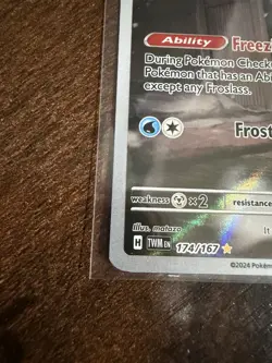 Froslass - 174/167 - Illustration Rare Pokemon Twilight Masquerade Error miscut - Image 5