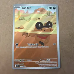 Sandile 135/086 Illustration Rare Holo Card SV: Black Bolt Pokemon TCG NM - Image 1