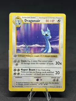 Pokemon Dragonair 18/102 Base Set (Shadowless) 1st Edition Regular - Image 1