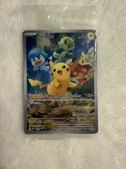 Pokemon Pikachu 027 Promo Holo Pokemon Center Stamped SEALED Perfect Centering - Image 1
