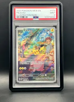 PSA Mint 9- Pikachu 173/165 Illustration Rare Holo- 2023 Pokemon SV 151 English - Image 1