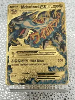 Pokemon Gold Foil Card Mcharizard Ex Wild Blaze - Image 1