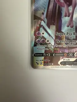 Pokemon TCG Mewtwo v Alt Art Full Art Holo Ultra Rare Card 072/078 - Image 5