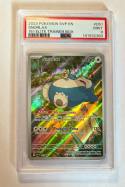 SNORLAX 151 ELITE TRAINER BOX POKEMON SVP EN-SV BLACK STAR PROMO 2023 051 PSA 9 - Image 1