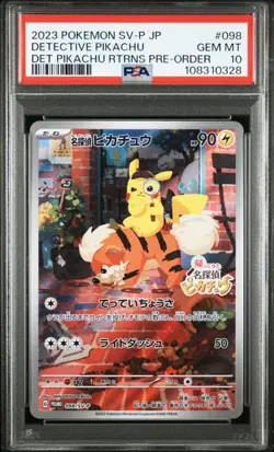 DETECTIVE PIKACHU Nintendo Switch Promo Holo #098 PSA 10 Gem Mint Pokemon - Image 1
