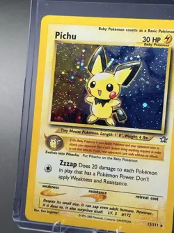 Pokemon Pichu Neo Genesis 12/111 Holo Rare Card Nintendo English 2000 - SWIRL - Image 3