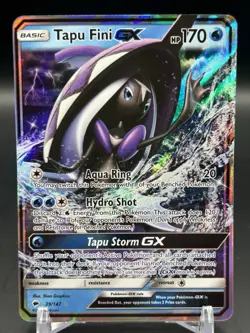 Pokemon Tapu Fini GX Ultra Rare SM - Burning Shadows 39/147 NM - Image 1