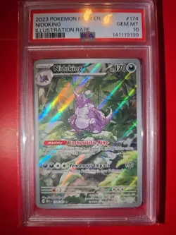 2023 POKEMON MEW EN-151 ILLUSTRATION RARE #174 NIDOKING PSA 10 - Image 1