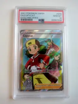 Supporter TRAINER FA HOLO Copycat #200 Pokemon Evolving Skies - PSA 10 Gem Mint - Image 1