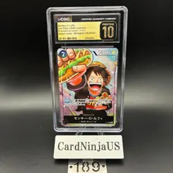 CGC PRISTINE 10 MONKEY D. LUFFY #P-075 SAIKYO JUMP PROMO 2024 ONE PIECE JPN 189 - Image 1