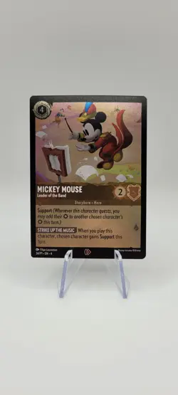Disney Lorcana TCG: Mickey Mouse -Leader of the Band 34/P1 Cold Foil Promo - NM - Image 1