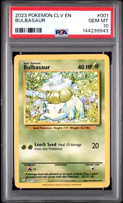 PSA GEM MT 10 - POKEMON CLV-TRADING CARD GAME CLASSIC BULBASAUR - Image 1