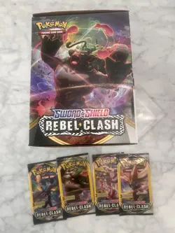 2020 Pokemon TCG Sword & Shield Rebel Clash 3-Card Pack 81 Packs Sealed With Box - Image 2